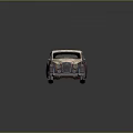 Vintage Rusted Classic Car With Weathered Beige Brown Body And Retro Design
