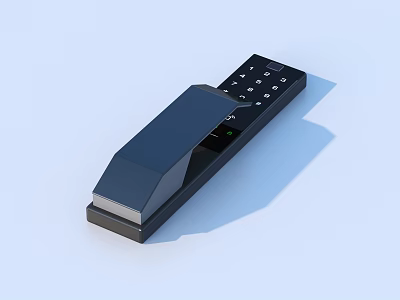 Modern Black Compact Portable Scanner With Keypad For Home Daily Use 3d model