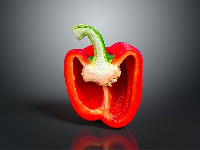 Red pepper vegetables fruits and vegetables fresh fruits and vegetables seasonal fruits and vegetables organic fruits and vegetables food realistic 3d model