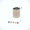 Modern Wall Mounted Shower Head With Wooden Design And Silver Metal Accents