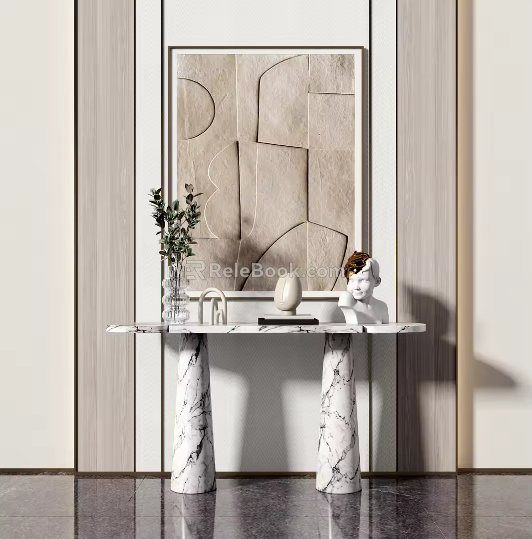 Modern End View Platform Entrance Cabinet Combination 3d model