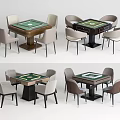 Modern Mahjong Table and Chair Mahjong Table Chess and Card Table 3d model