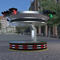 Smart Traffic Control Post With Safety Warning System And Modern Structure