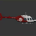 Red and White Rescue Helicopter Supporting Space Mission Operations and Astronaut Safety