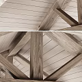 Wooden Ceiling Design With Truss Structure And Beam Details For Interior Spaces