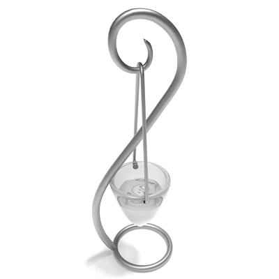 Elegant Spiral Metal Decorative Candle Holder With Clear Glass Container For Home 3d model