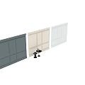 Classic Paneled Wall Decor With Neutral Tones And Minimalist Design Elements 3d model