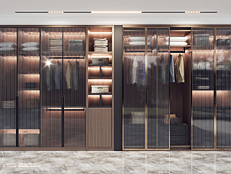 Light Luxury Wardrobe 3d model