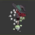 Modern game character wizard sorcerer wizard 3d model