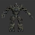 Detailed Mechanical Robot Character 3D Render With Armored Body And Metallic Limbs