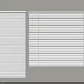 White Venetian Blinds Product Display With Narrow And Wide Slat Designs