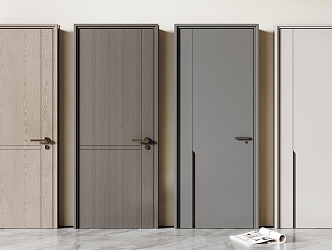 Swing door bedroom door 3d model