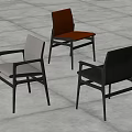 Modern Dining Chairs With Armrest Different Colors Upholstered Seats And Black Frame