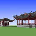 Chinese Style Pavilion Ancient Building Pavilion 3d model