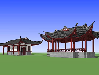 Chinese Style Pavilion Ancient Building Pavilion 3d model