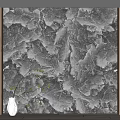 Dark Textured Background Wall With Natural Stone Texture Wooden Frame And White Vase