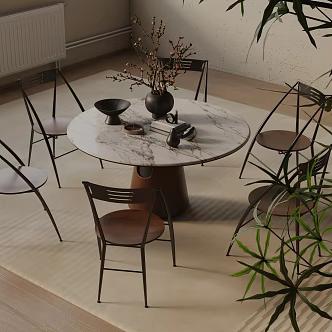 Modern table combination 3d model