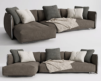 Modern corner sofa multiplayer sofa 3d model