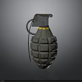 Vintage Military Grenade As Tactical Weapon With Textured Surface And Fuse Pull Ring