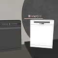 Minotli Stylish Black And White Dishwashers Modern Kitchen Appliances On