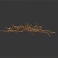 Arbor Branches Pile With Dry Twigs And Natural Brown Texture 3d model