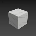 White Marble Panel Construction Component With Grey Veins And Smooth Finish
