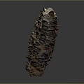 3D Rendered Brown Pine Cone With Detailed Spiky Texture And Hollow Openings
