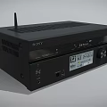Sony Black Computer Networking Device With Antennas Display Screen And Control Knobs