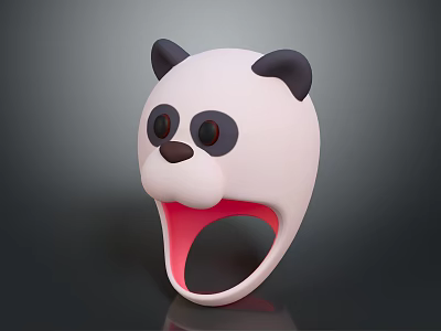 Cute Panda Shaped Daily Life Essential For Kids With Soft Material And Comfortable Design 3d model