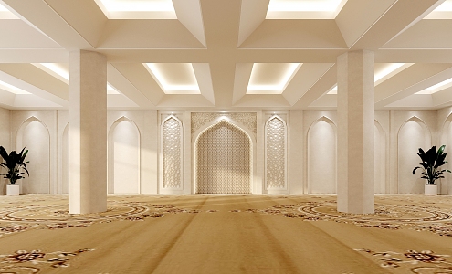 Ethnic style church mosque 3d model