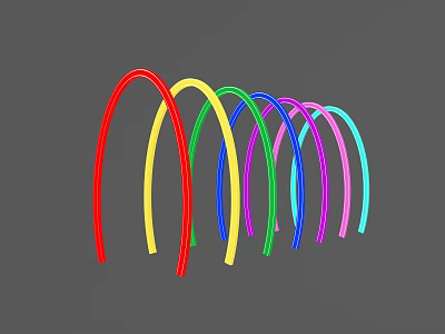 Modern Time Tunnel Network Red Pin 3d model Modern Time Tunnel Network Red Pin 3d model