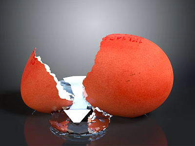 Egg Cartoon Egg with Egg Shell Chick Quail Egg Duck Egg Goose Egg 3d model