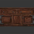 Classic Wooden Entryway Cabinet Sideboard With Storage Drawers Cabinet Doors And Metal Hardware