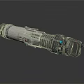 Futuristic Sci Fi Weapon With White Black Body And Mechanical Structure