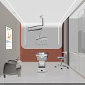 Elegant Modern Medical Aesthetic Treatment Room With Treatment Bed Medical Lamp Sofa And Mirror