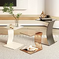 Modern Side Table Combination Metal Side Table Round Side Table Corner Table Marble Side Table Coffee Table 3d model