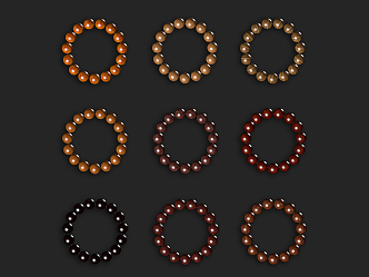 Modern Jewelry Rosewood Bracelet 3d model