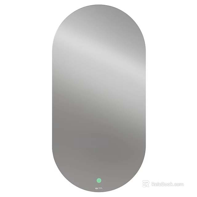 Modern Sleek Frameless Oval Mirror Decorative for Home Bathroom Living Room 3d model 