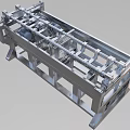 Robust Industrial Equipment Metal Frame Structure Featuring Mechanical Components And Motors