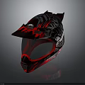 Tactical Weapon with Black Red Graphic Pattern and CAT Logo for Combat Use