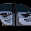 Modern Car Door Interior Design With Wood Trim Control Buttons And Seats