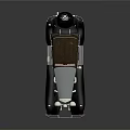 Vintage Convertible Car Featuring Silver Body Brown Top Classic Chrome Details and Round Headlights