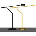Modern Black and Gold Desk Lamps With Adjustable Arms And Metal Bases