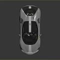 Sleek Silver Sports Car With Black Stripe Yellow Rims And Modern Design