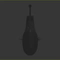 Military Weapon Submarine Gray Hull SS-2 Marking Mast And Antenna Structures