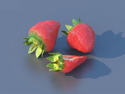 Strawberry fruit food 3d model Strawberry fruit food 3d model