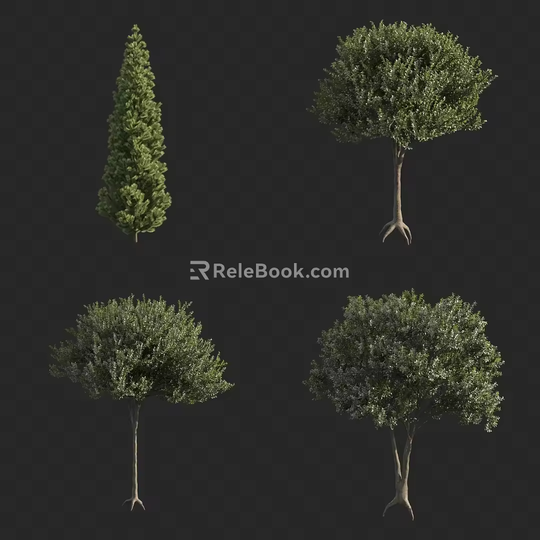 landscape tree pine tree small tree christmas tree shrub ball 3d model
