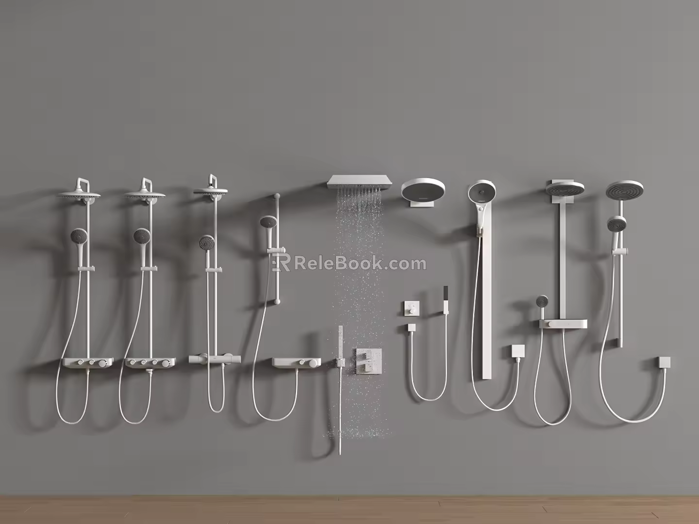 Modern Shower Combination 3d model