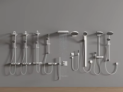 Modern Shower Combination 3d model