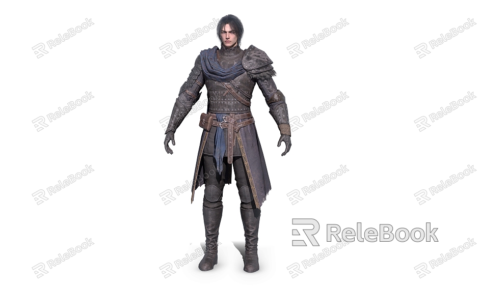 Soldier Man Medieval Warrior Game Character model